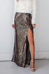 Precise Radiance Black Sequin Maxi Skirt