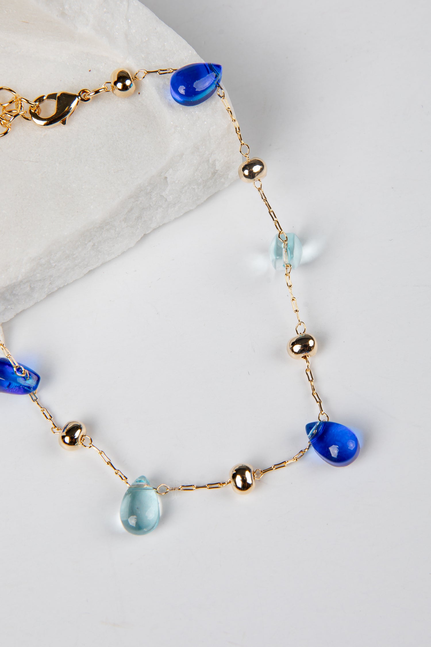 Gracie Blue Gems Charm Anklet