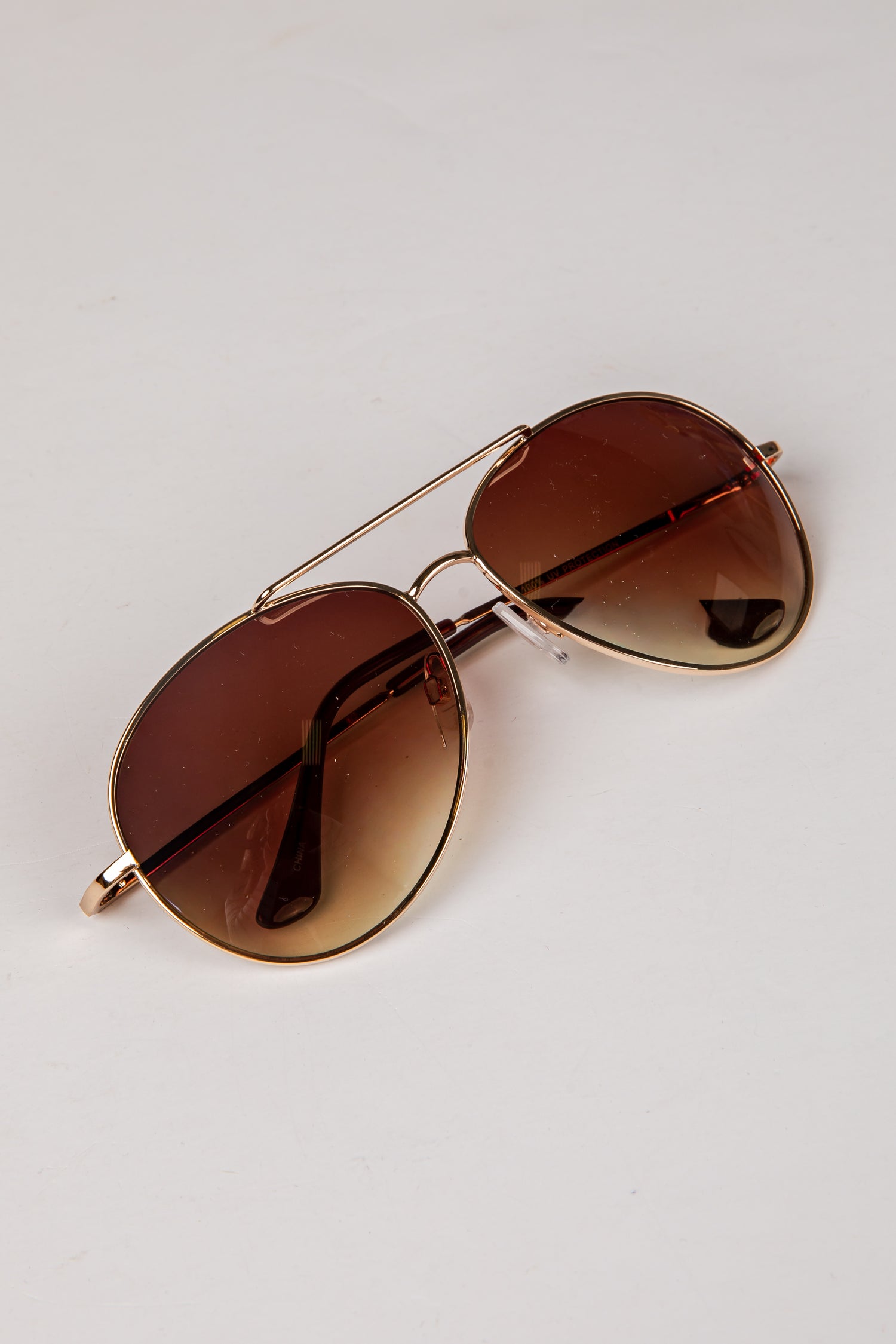 Warm Horizon Brown Aviator Sunglasses