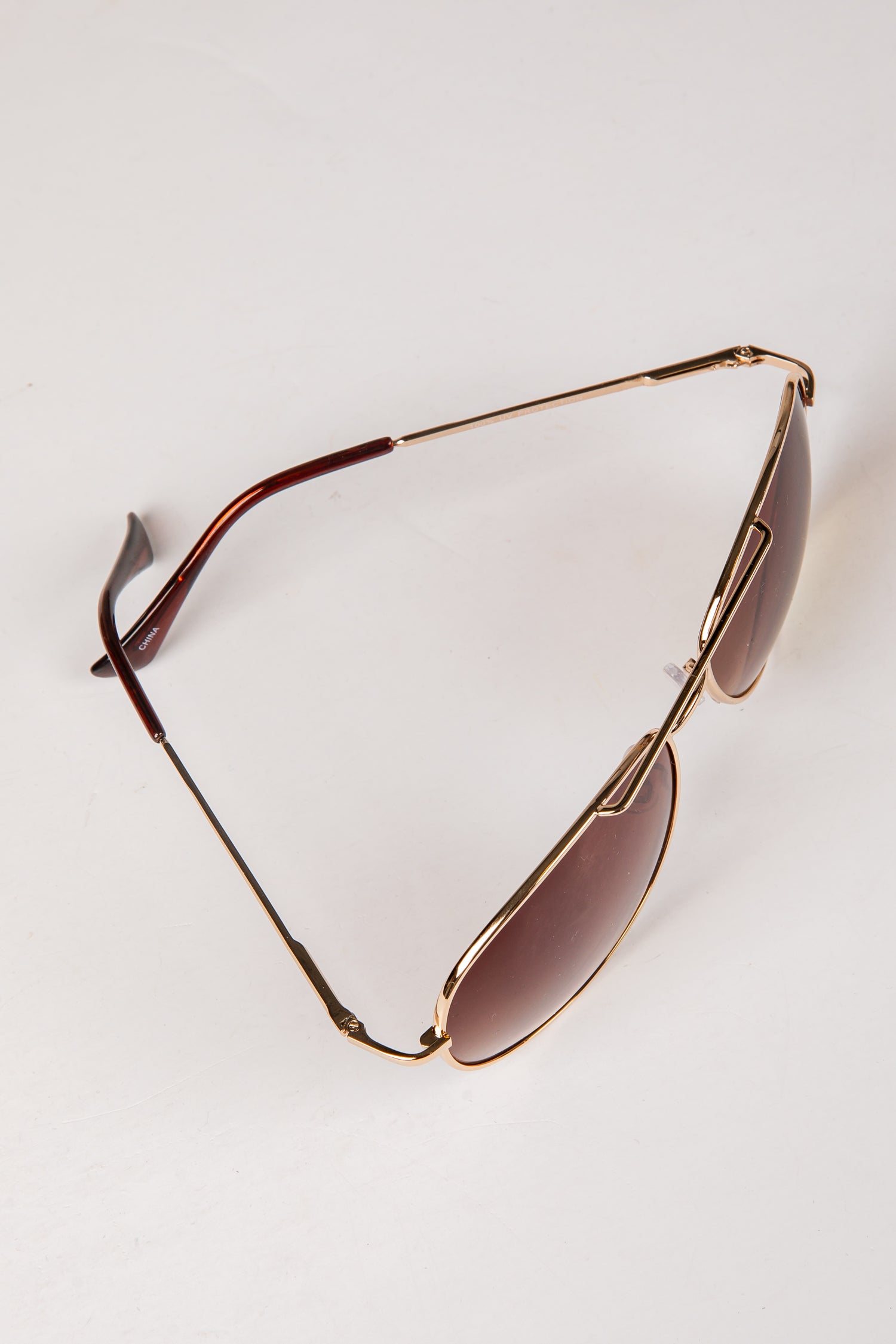 Warm Horizon Brown Aviator Sunglasses