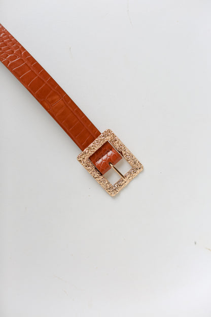 cognac Belt close up