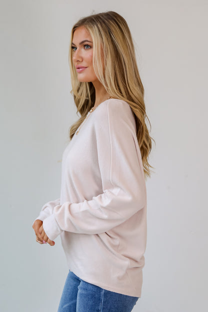 lightweight Brushed Knit Top