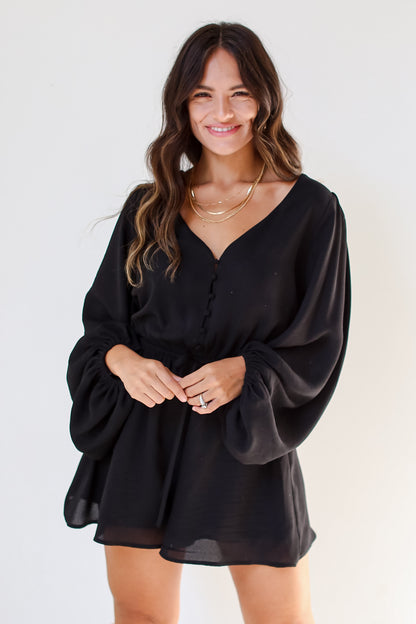 black Romper front view
