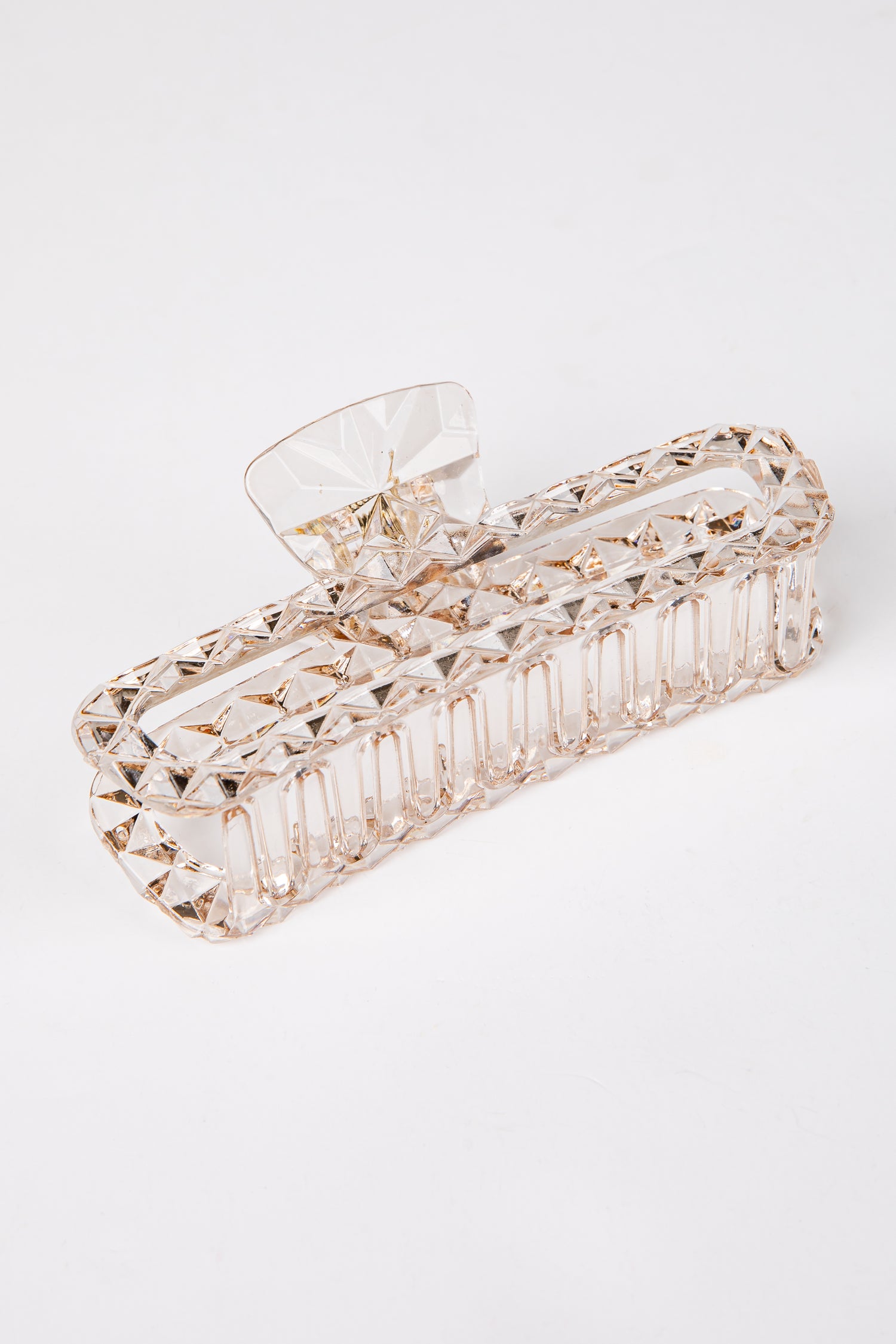 Crystal hair clip on a white background