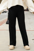 black Corded Lounge Pants
