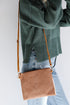 Camel Corduroy Crossbody Bag
