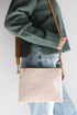 Beige Corduroy Crossbody Bag