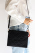 black Black Corduroy Crossbody Bag