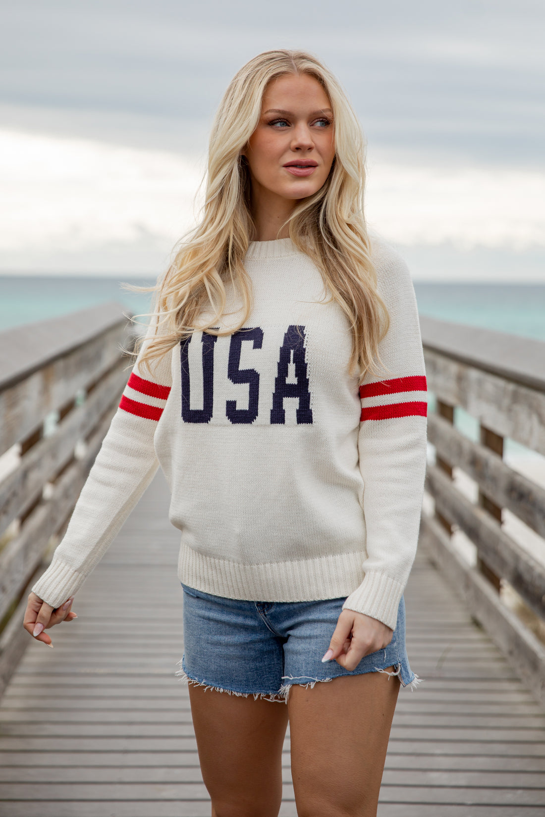 Woman wearing a &