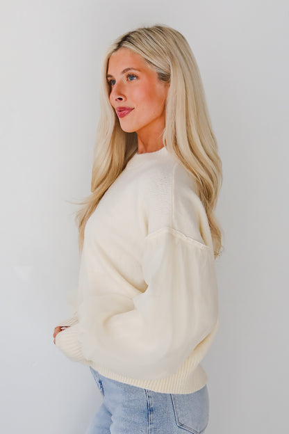 Elegant Perception Cream Sweater
