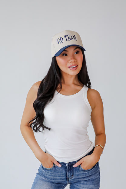 Navy Go Team Color Block Embroidered Hat