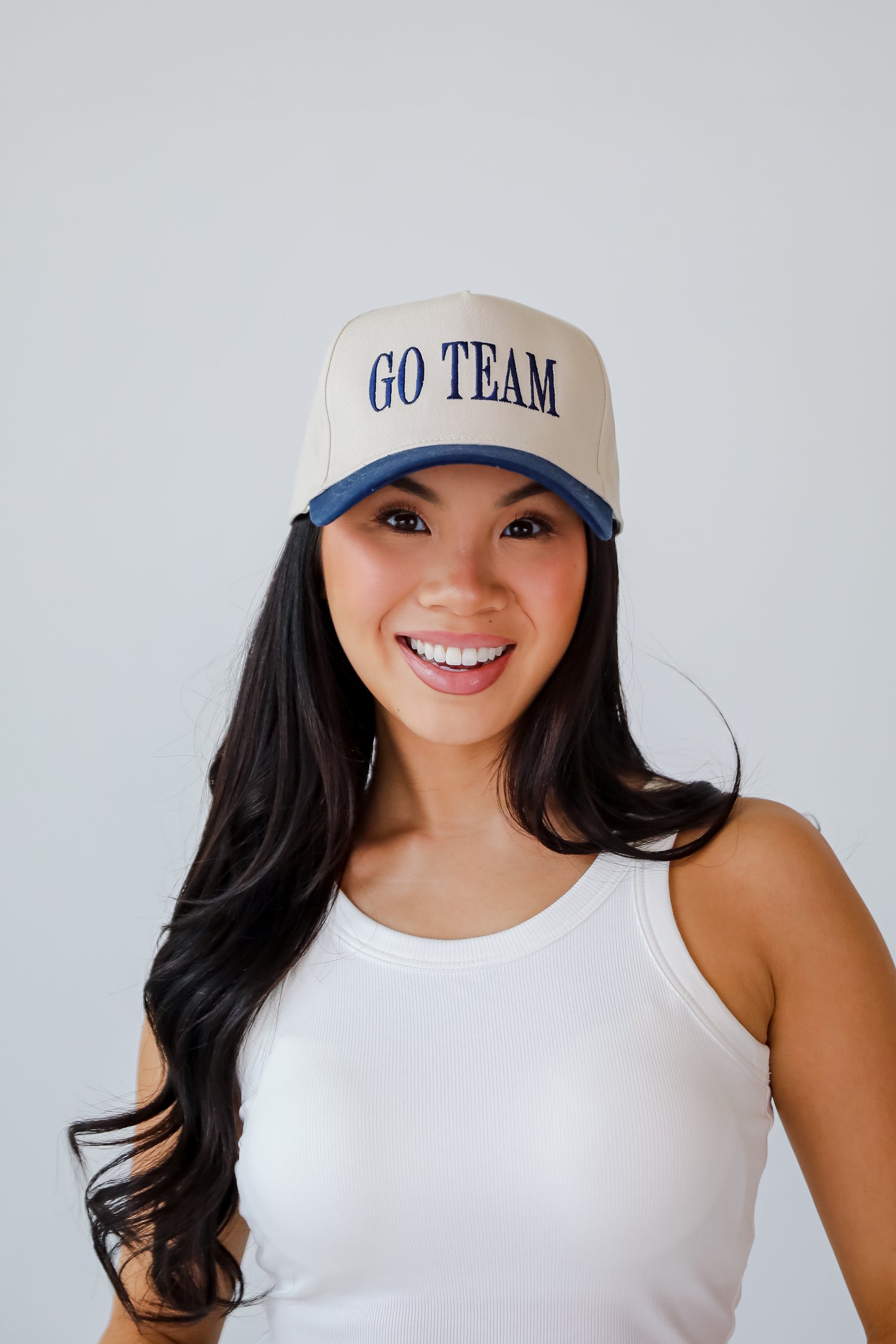 Navy Go Team Color Block Embroidered Hat