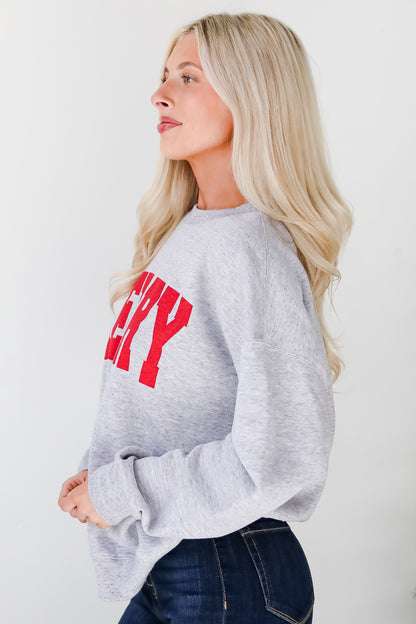 Heather Grey Merry Sweatshirt