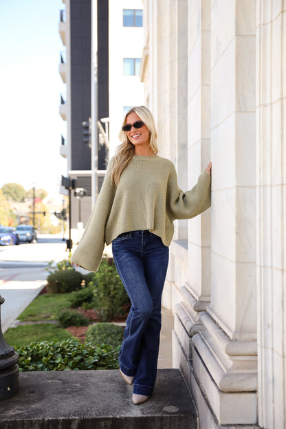 Julia Dark Wash Mid-Rise Flare Jeans