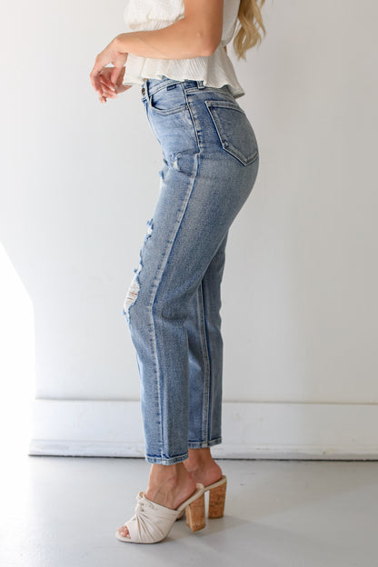 Distressed Mom Leg Jeans side view