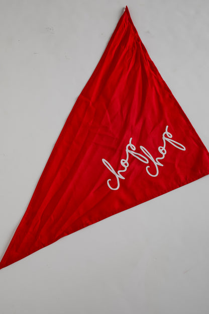 Red Chop Chop Script Dog Bandana