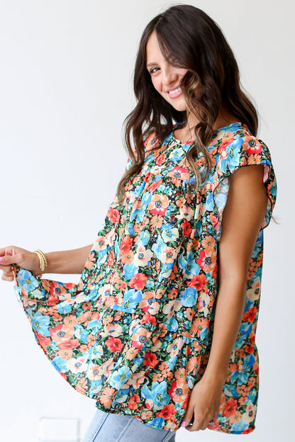 Floral Blouse side view