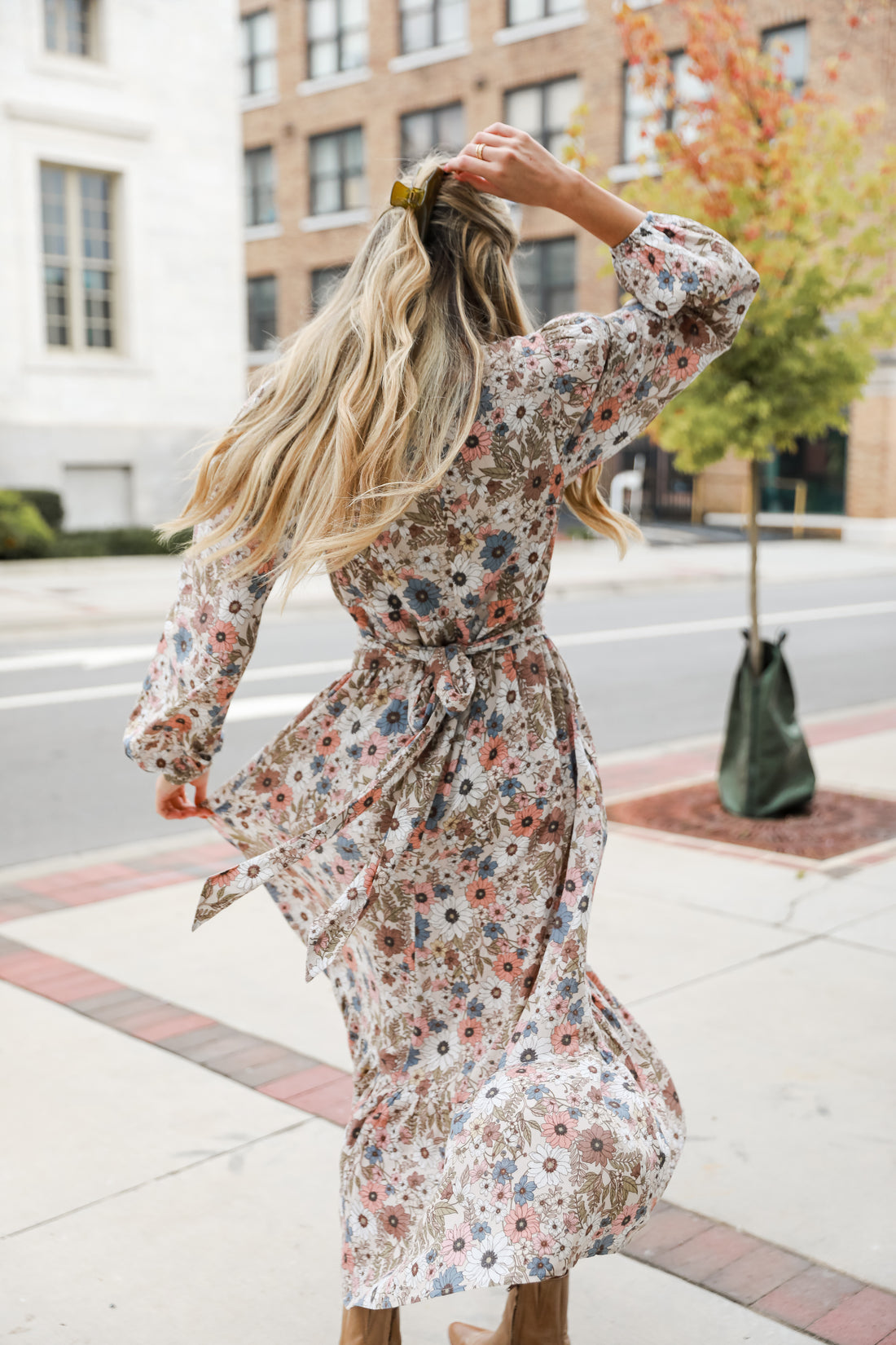 Floral Maxi Dress on model