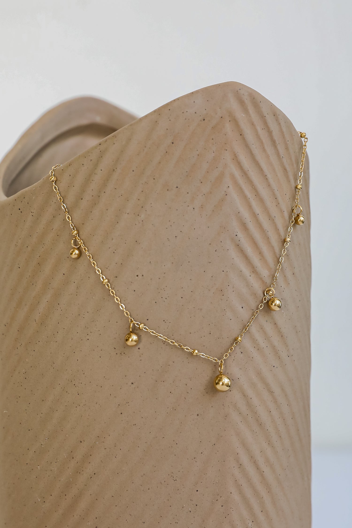 Sutton Gold Ball Charm Anklet