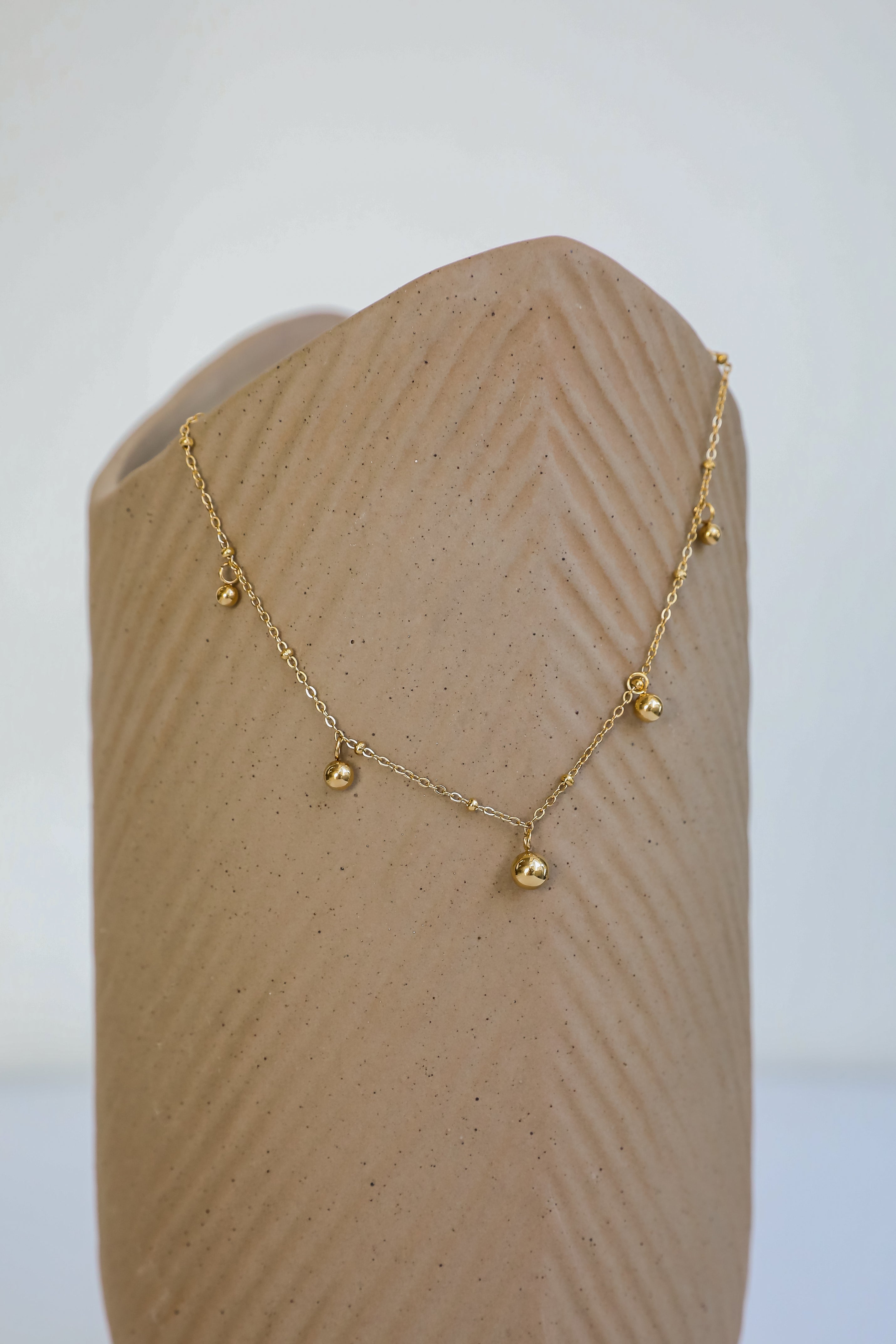 Sutton Gold Ball Charm Anklet