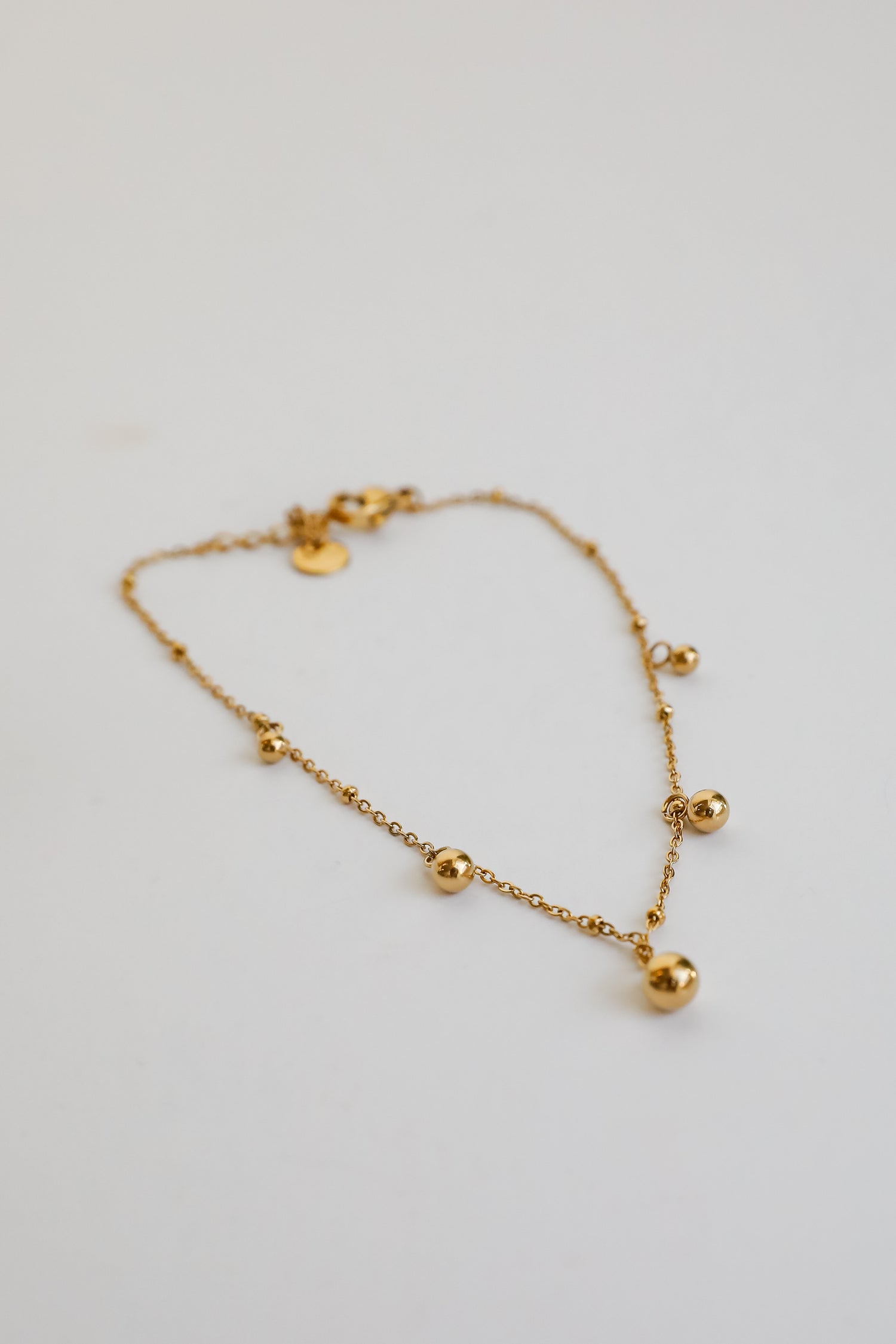 Sutton Gold Ball Charm Anklet