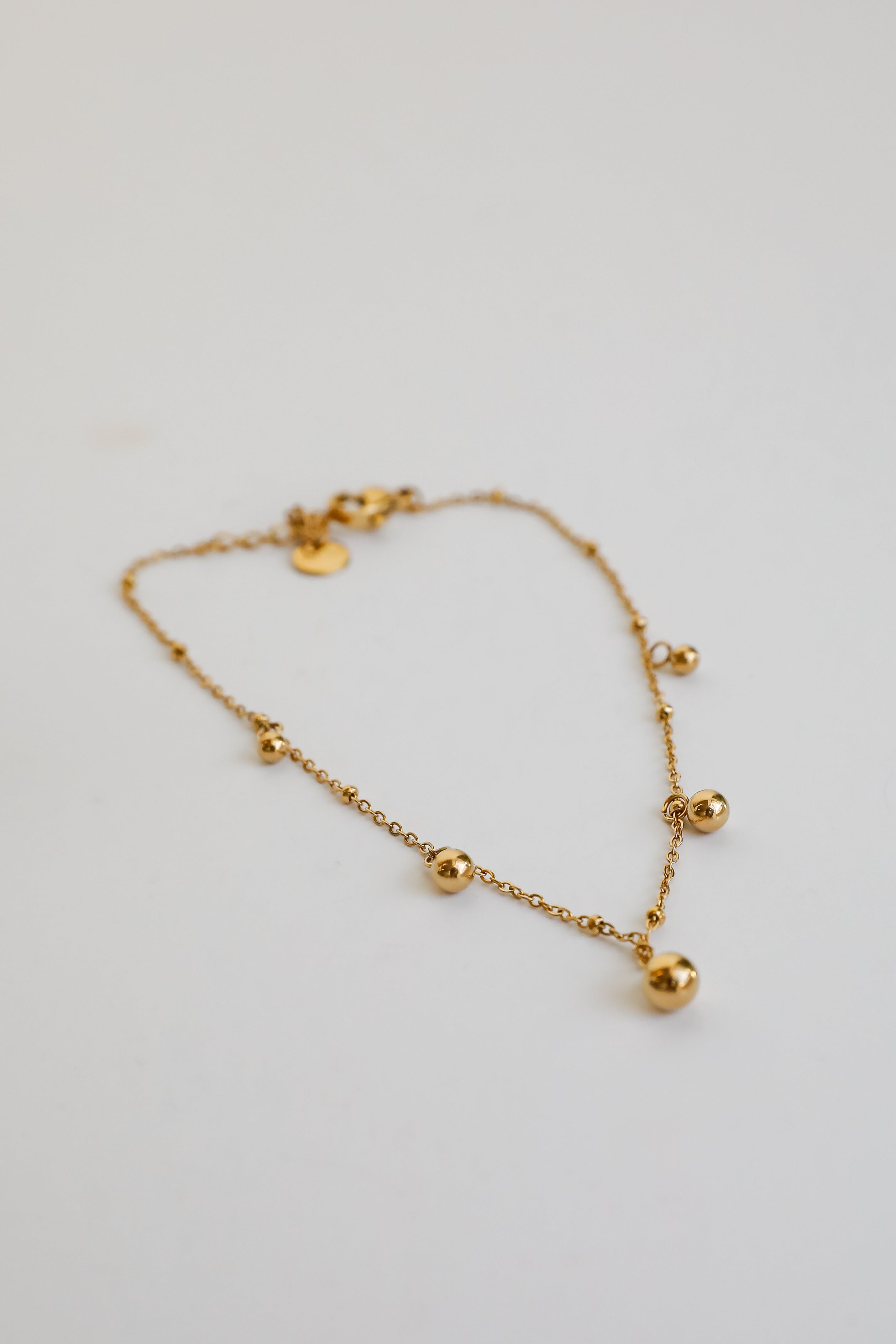 Sutton Gold Ball Charm Anklet