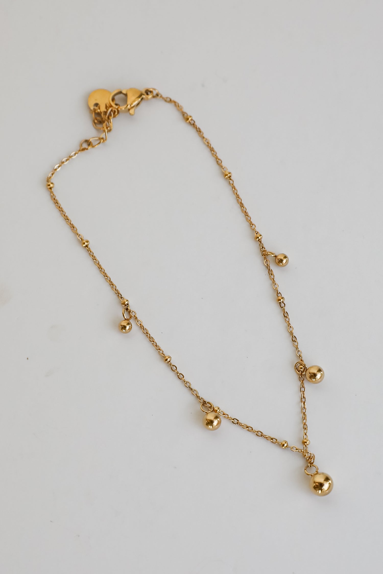 Sutton Gold Ball Charm Anklet