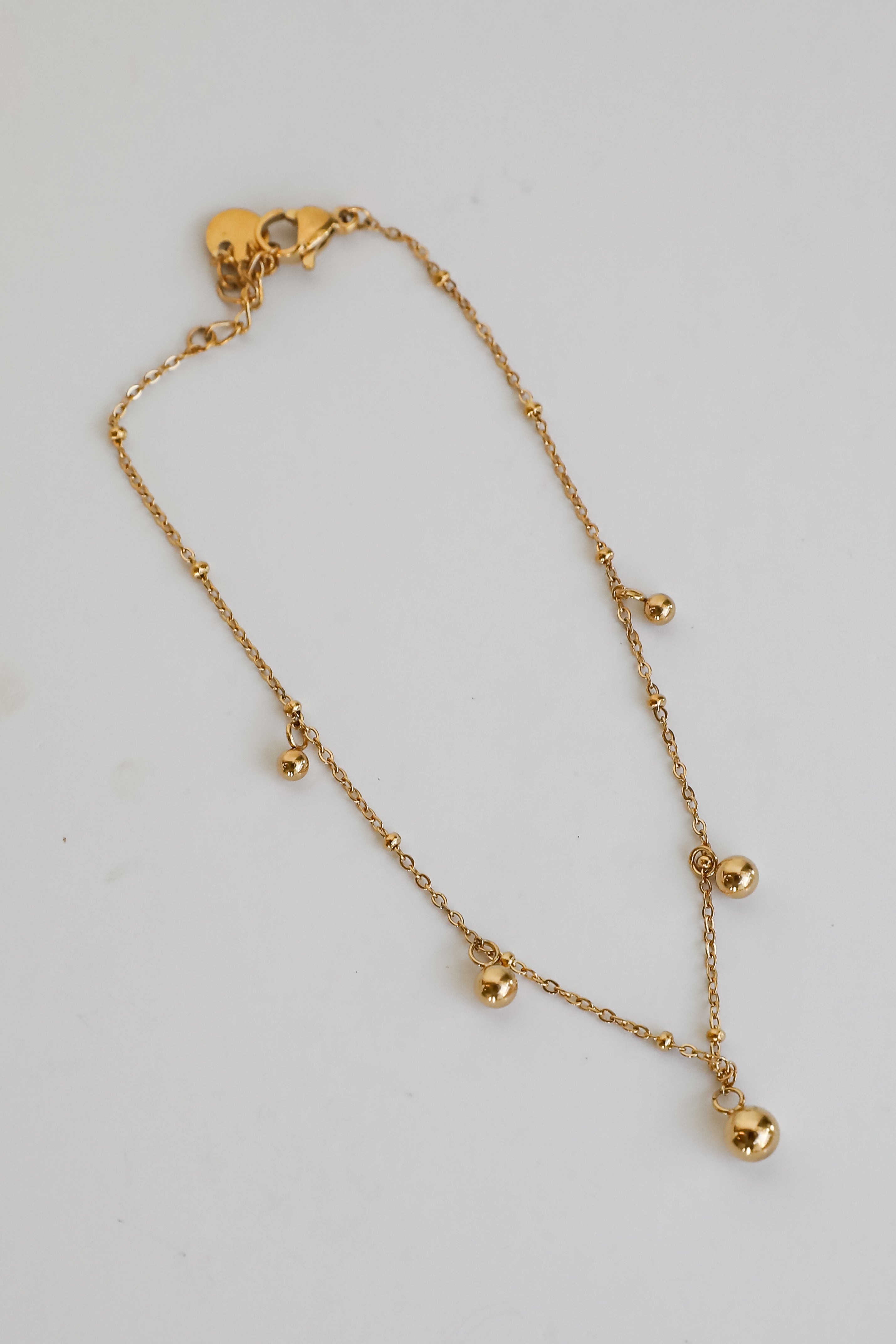 Sutton Gold Ball Charm Anklet