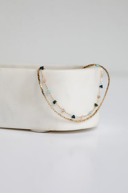 Gabby Gold Beaded Layered Bracelet