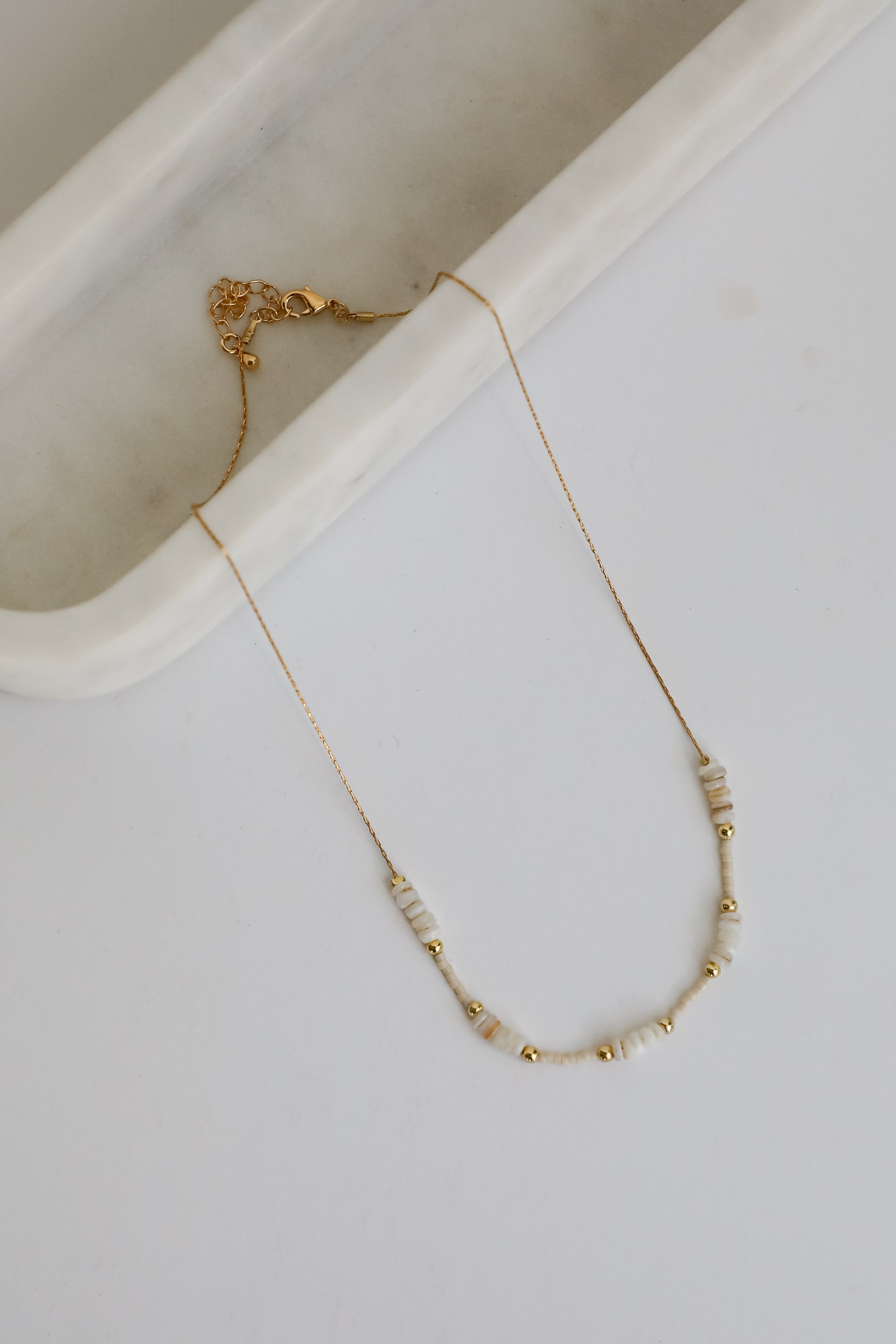 Ayla Gold Beaded Chain Necklace