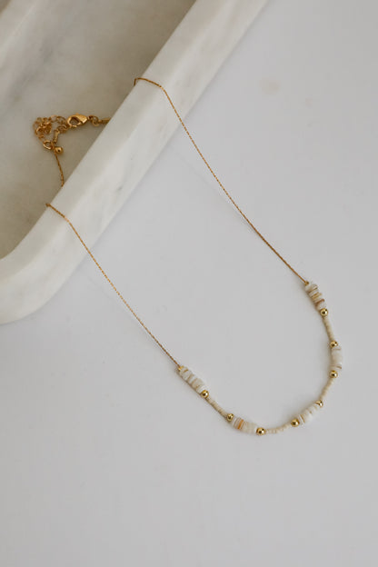 Ayla Gold Beaded Chain Necklace