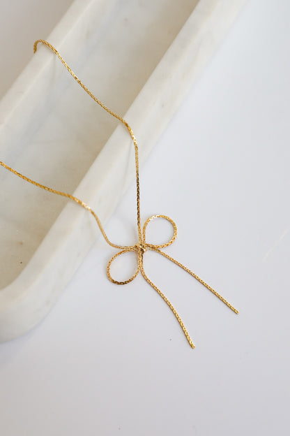 Myla Gold Bow Chain Necklace