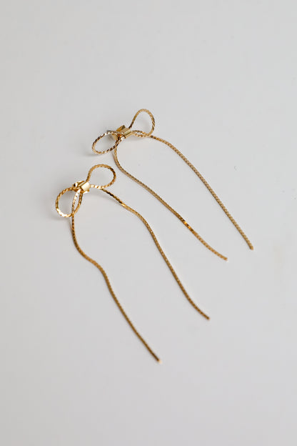Harlow Gold Bow Earrings