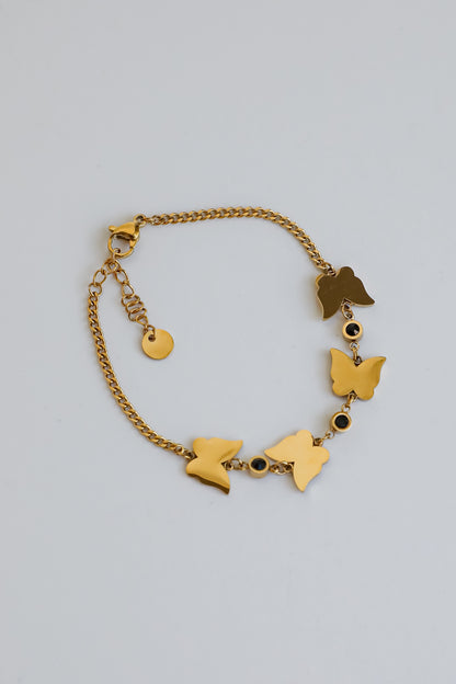Kaia Gold Butterfly Charm Bracelet