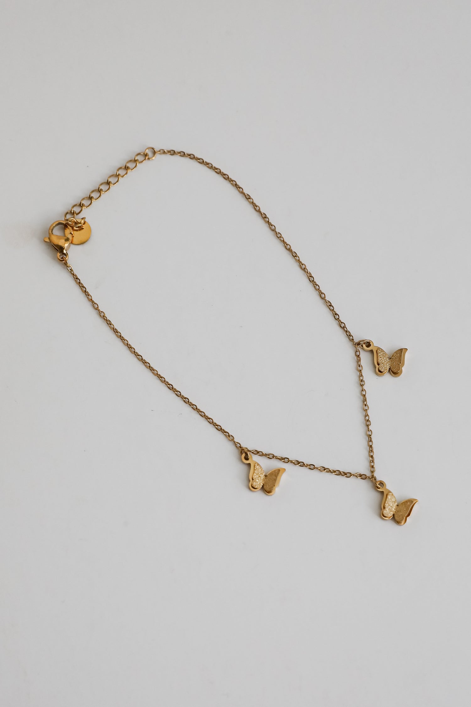 Ariana Gold Butterfly Charm Anklet