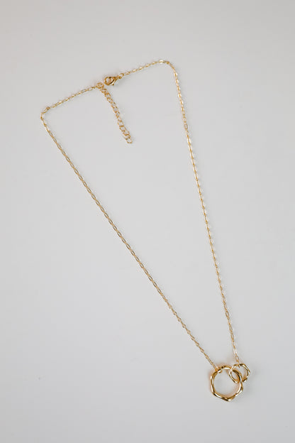 Mallory Gold Circle Charm Necklace
