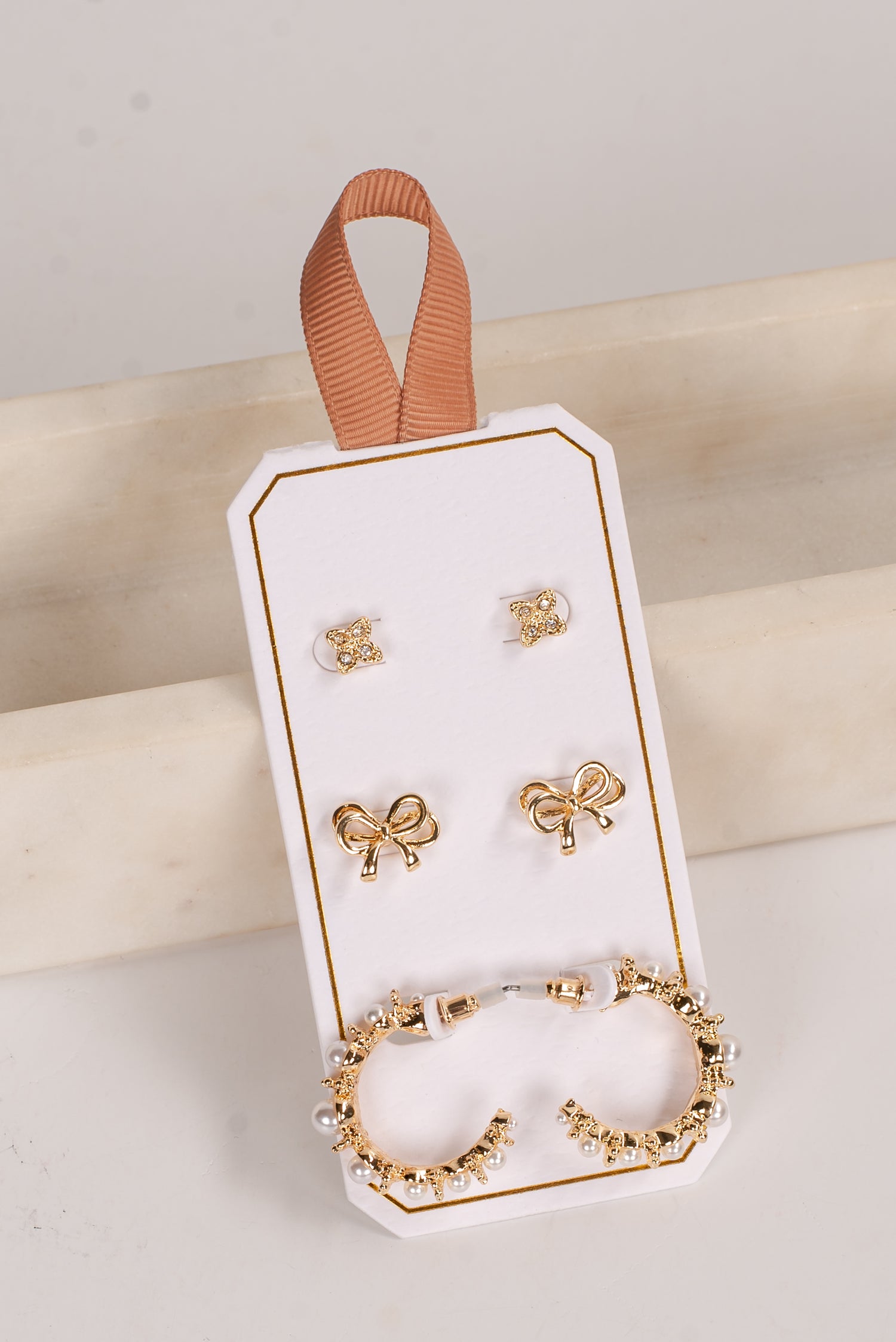 Caroline Gold Earring Set