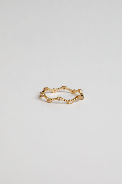 Everleigh Gold Rhinestone Heart Ring
