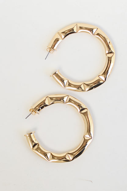 Gold Hoop Earrings flat lay