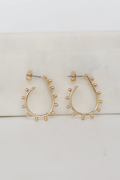 Alyssa Gold Teardrop Hoop Earrings