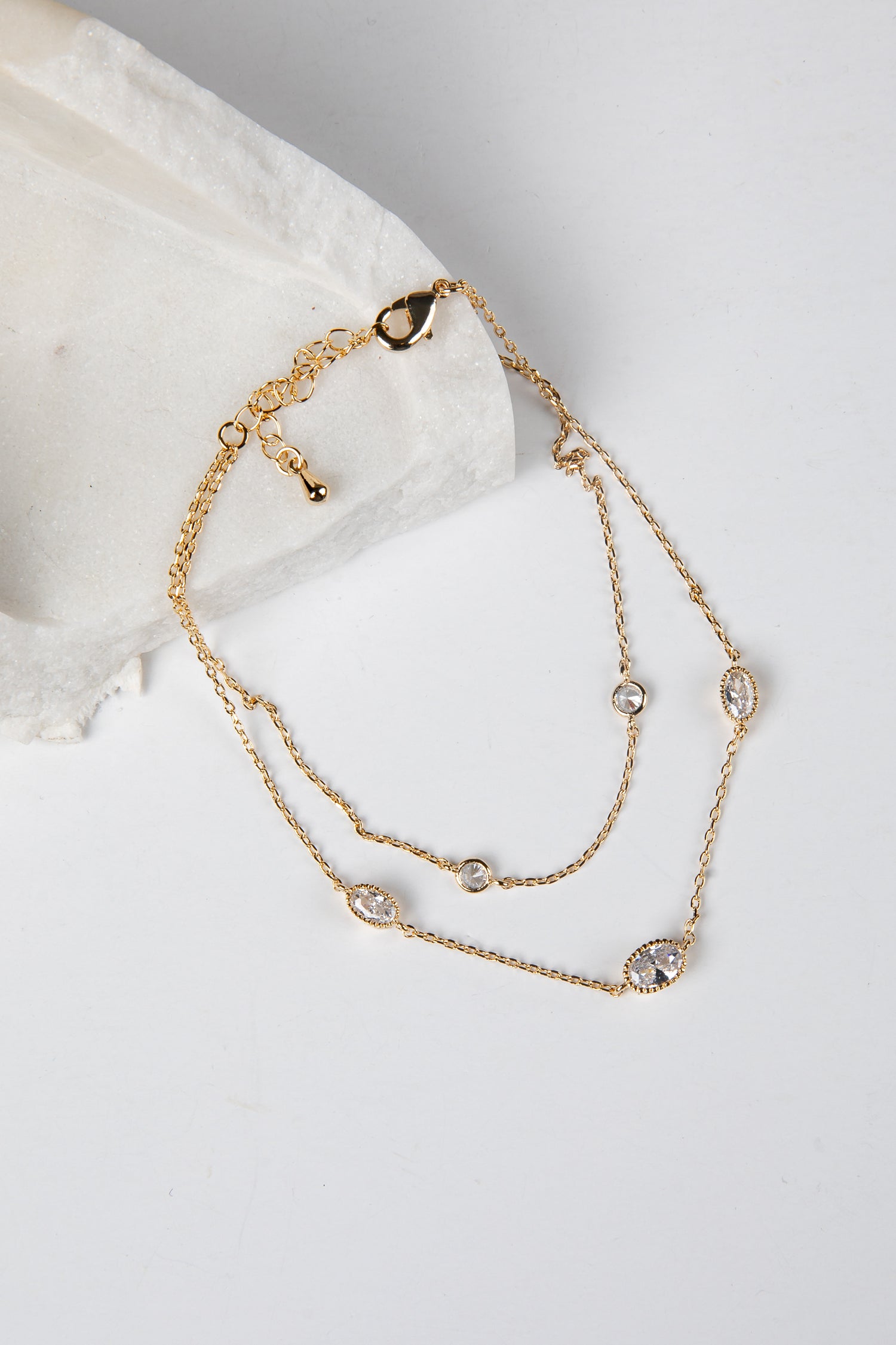 Finley Gold Layered Detail Anklet