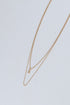 Gold Rhinestone Charm Layered Necklace