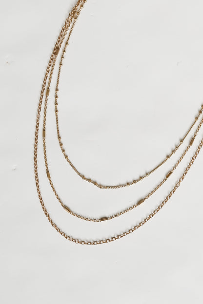 Gold Layered Chain Necklace