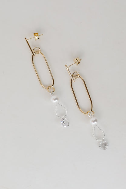 Michelle White Pearl Drop Earrings