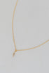 Gold Rhinestone Lightning Bolt Charm Necklace