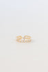 Gold Rhinestone Double Ring