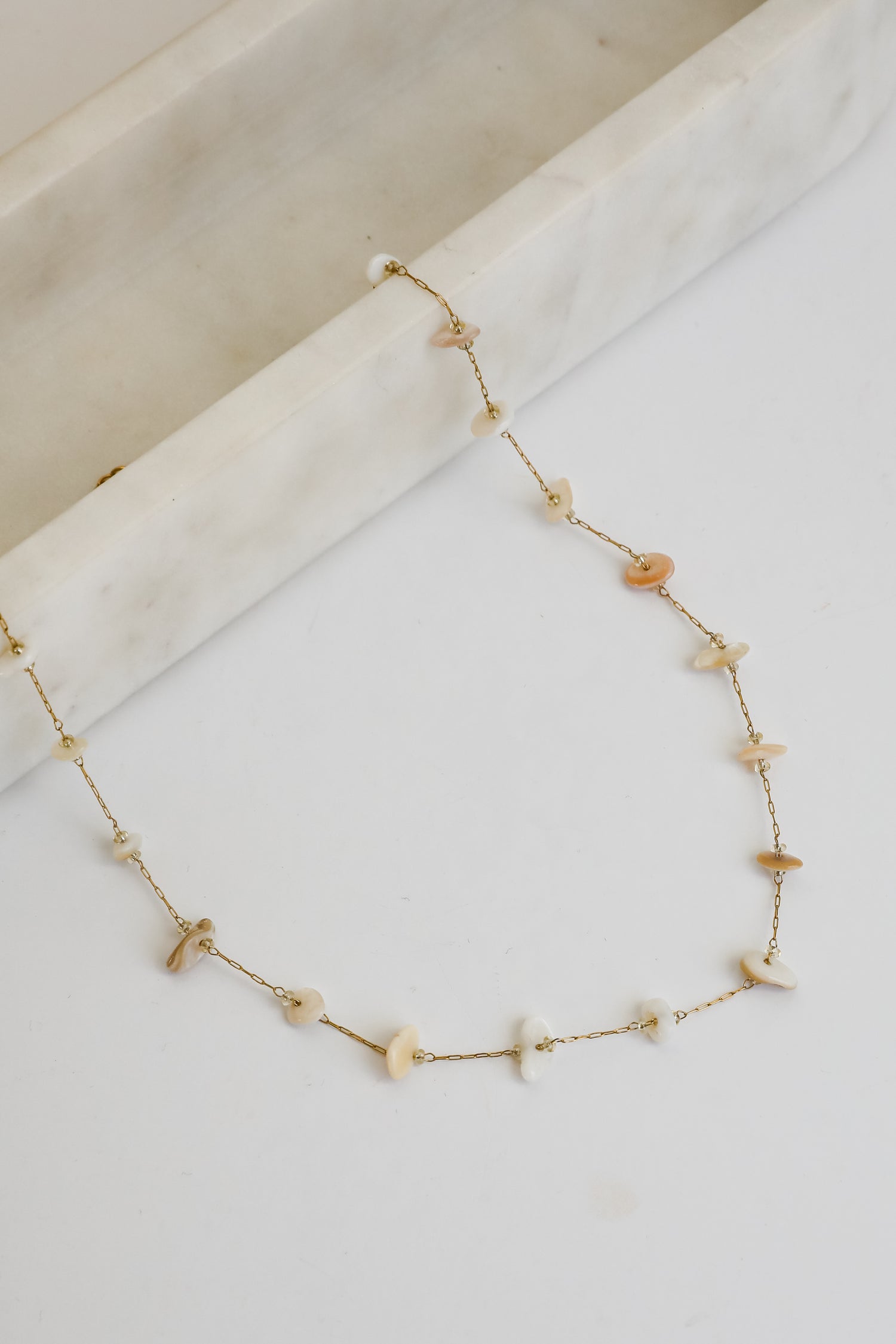 Olivia Gold Seashell Charm Necklace