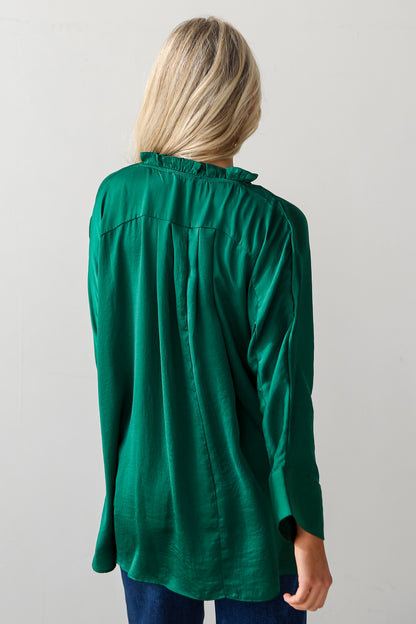 Satin Oversized Blouse back view