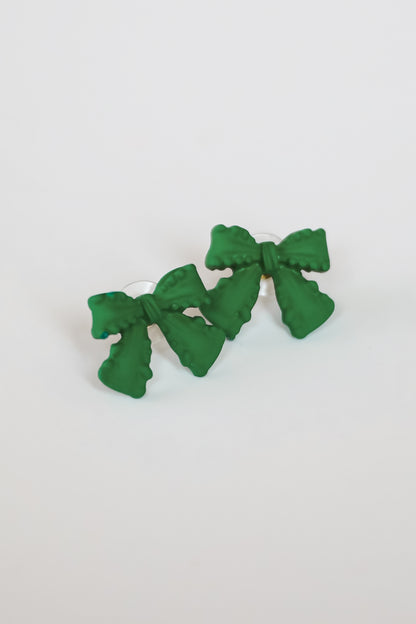 Clara Matte Bow Earrings