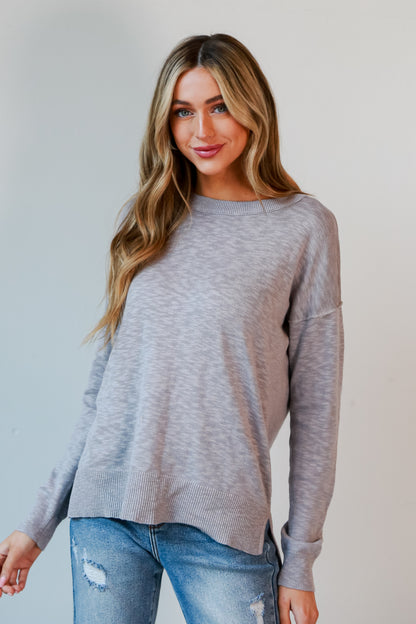 basic grey top